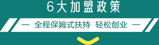 6大加盟政策-—全程保姆式扶持 轻松创业